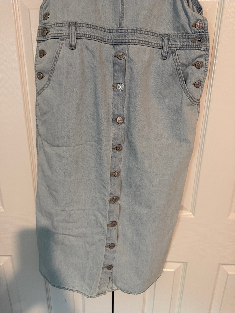 Levi's Light Blue Denim Overall Dress with Bib Pocket - Picture 5 of 8